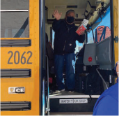 native indian kids going to school on the indian reservation school bus