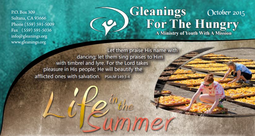 Gleanings news letter October 2015