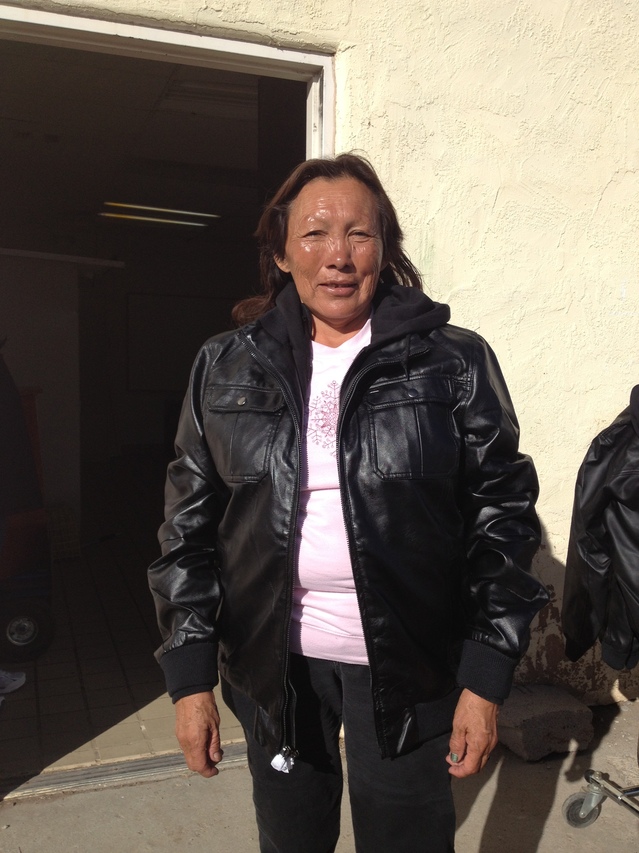 Lady with jacket